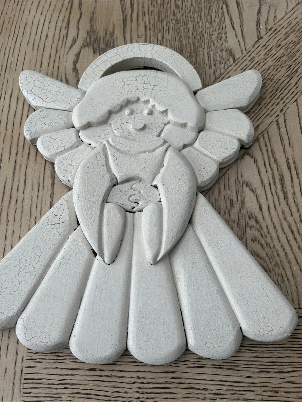 Rustic White Angel Wall Decor